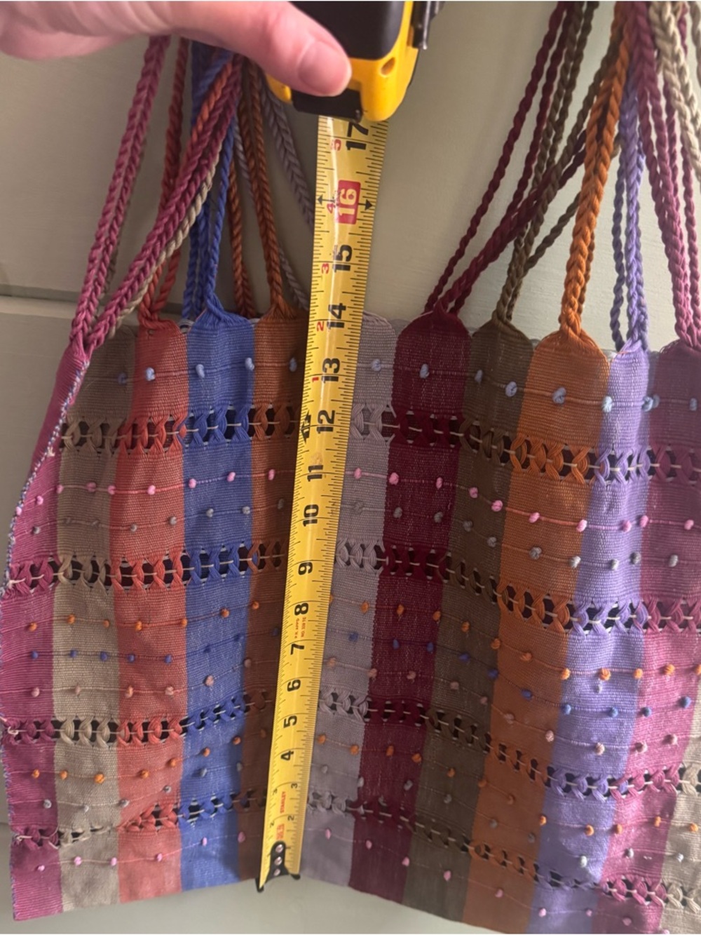 Multicolor Striped Tote Bag - Picture 6 of 11